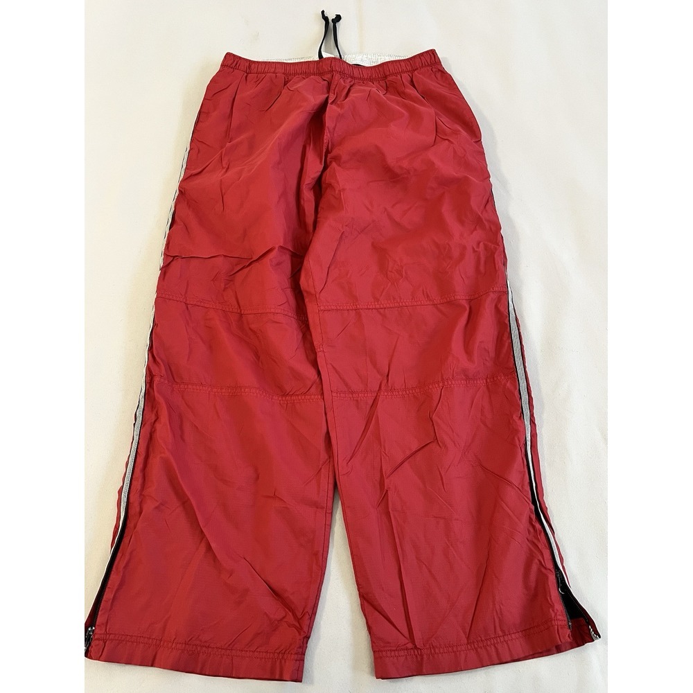 Vintage 00's Baggy Y2K Old Navy Spellout Track Pants Red Large